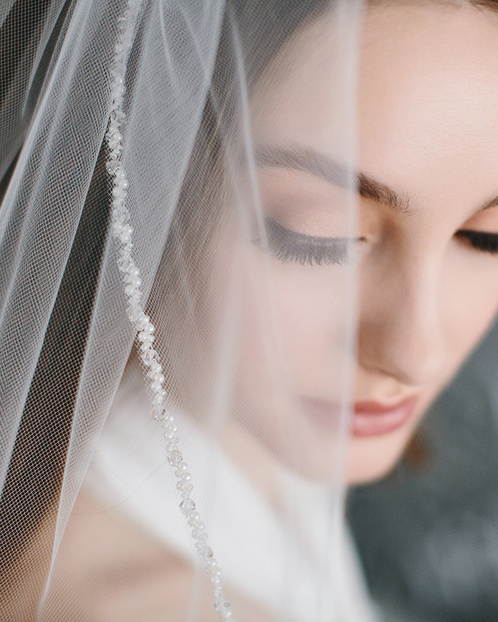 Kylie Crystal & Pearl Beaded Veil