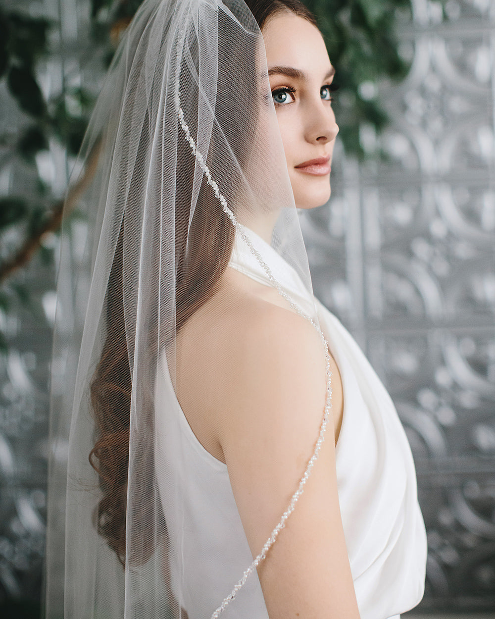 Kylie Crystal & Pearl Beaded Veil