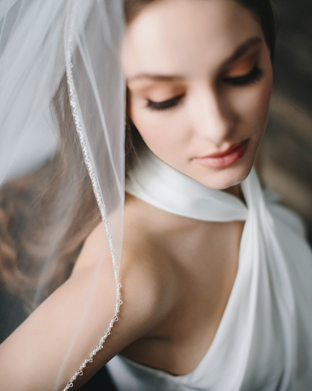 Kylie Crystal & Pearl Beaded Veil