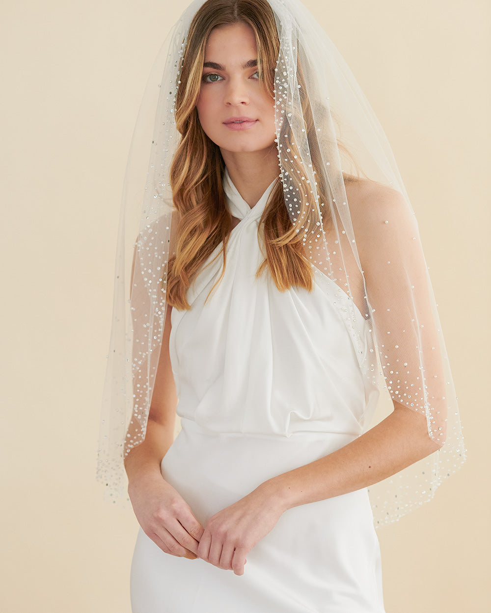 Amara Pearl & Crystal Wedding Veil