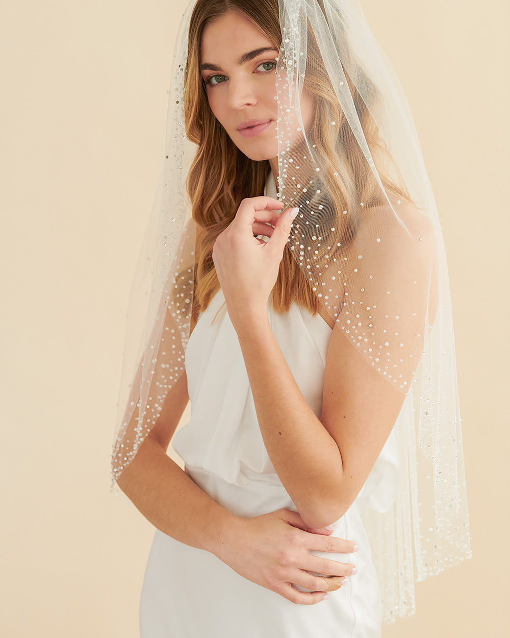 Amara Pearl & Crystal Wedding Veil