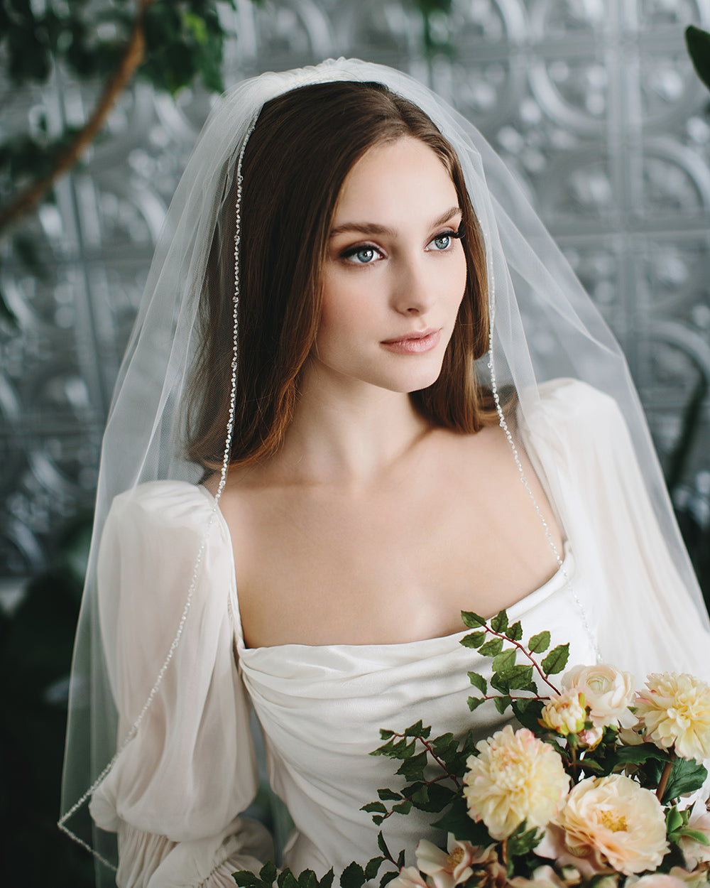 Barely There Beaded Veil