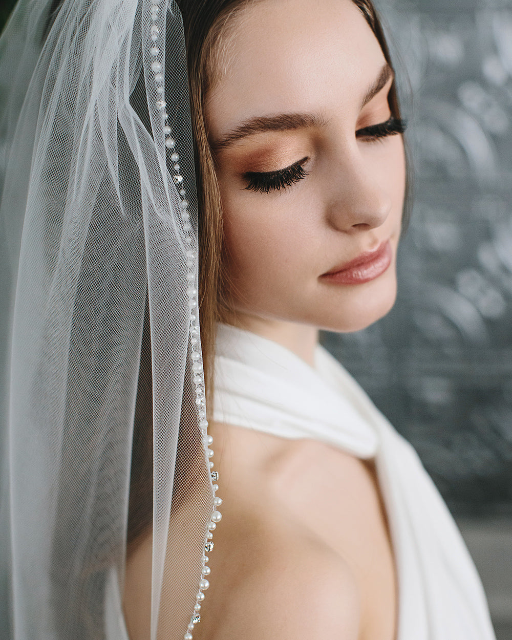 Pearl & Rhinestone Veil