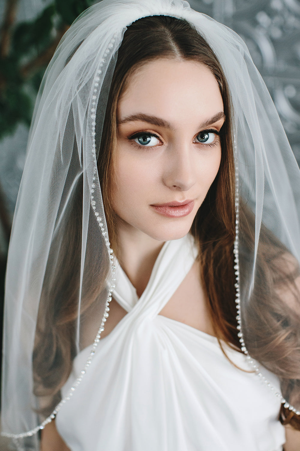 Pearl & Rhinestone Veil