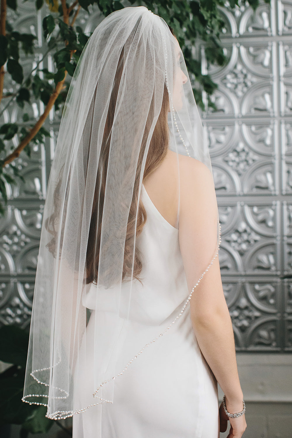 Pearl & Rhinestone Veil