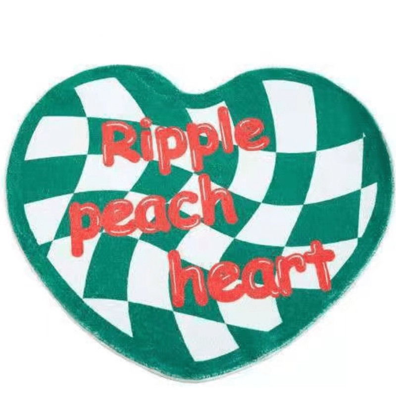 Ripple Peach heart rug