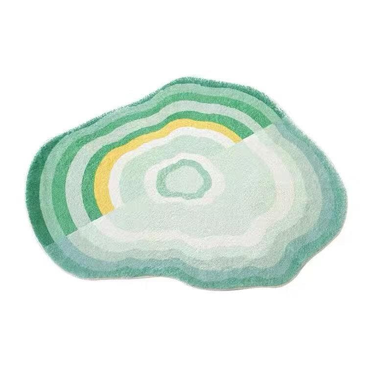 Green Annual Rings Rug