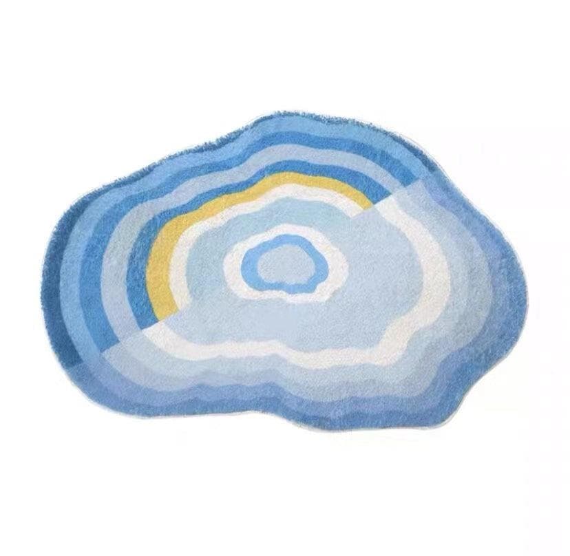 Blue Annual Rings Rug